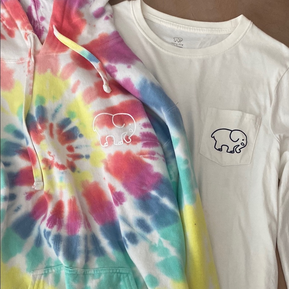 Colorful Tie-Dye and White Ivory Ella Shirts